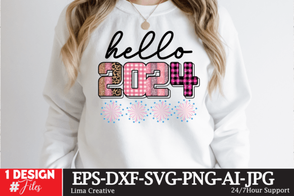 Hello 2024 Sublimation PNG