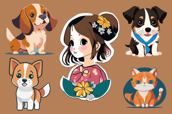 Illustrator a Vector Art of a Cute Dog