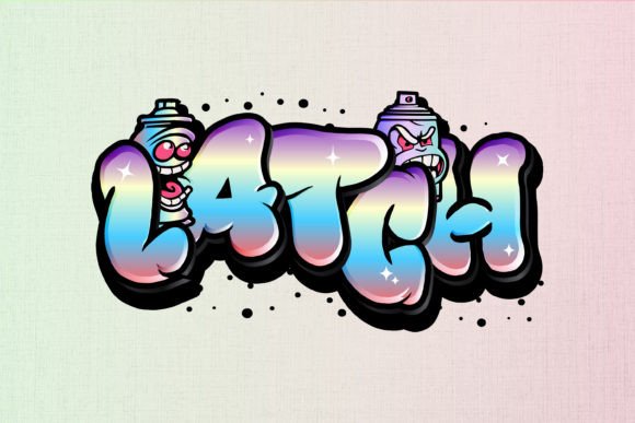 Latch: Bold Graffiti Typography for Embroidery