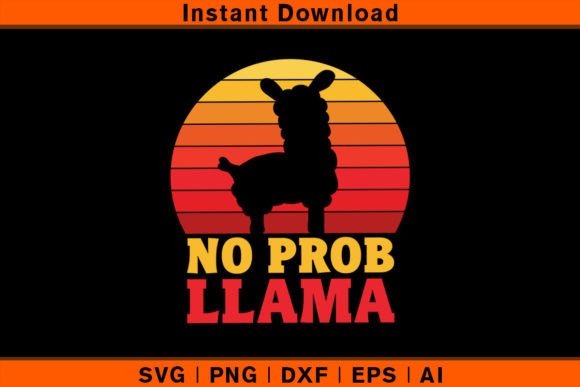 No Prob-Llama Retro Vintage