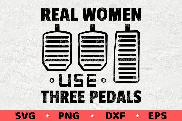 Real Woman Use Three Pedals, Manual Car