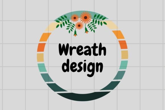 Retro Vintage Wreath Design
