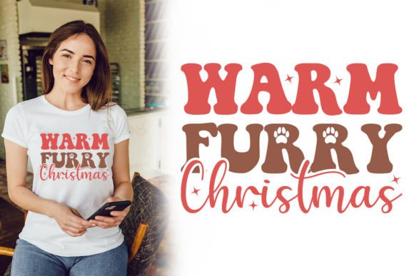 Warm Furry Christmas T-shirt Design